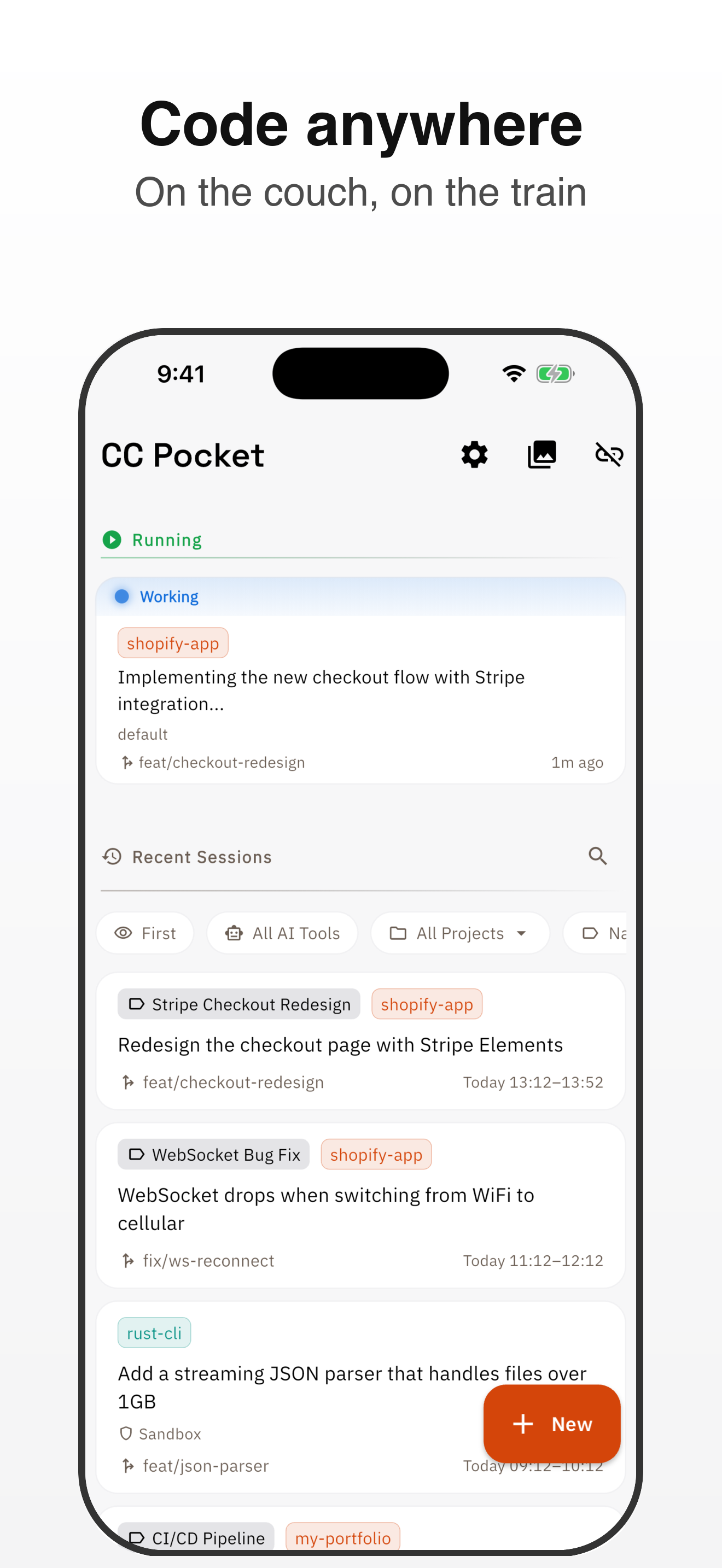 CC Pocket iPhone screenshot
